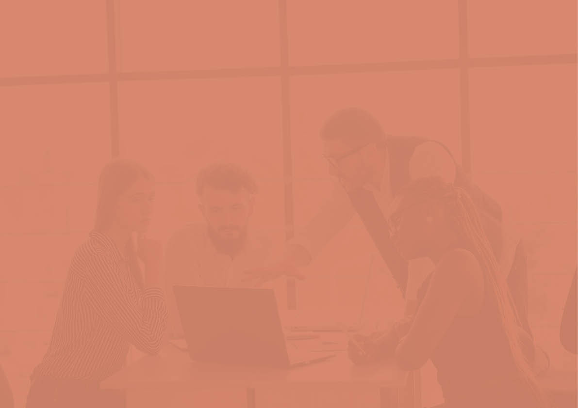 A group of multinational busy people working in the office 